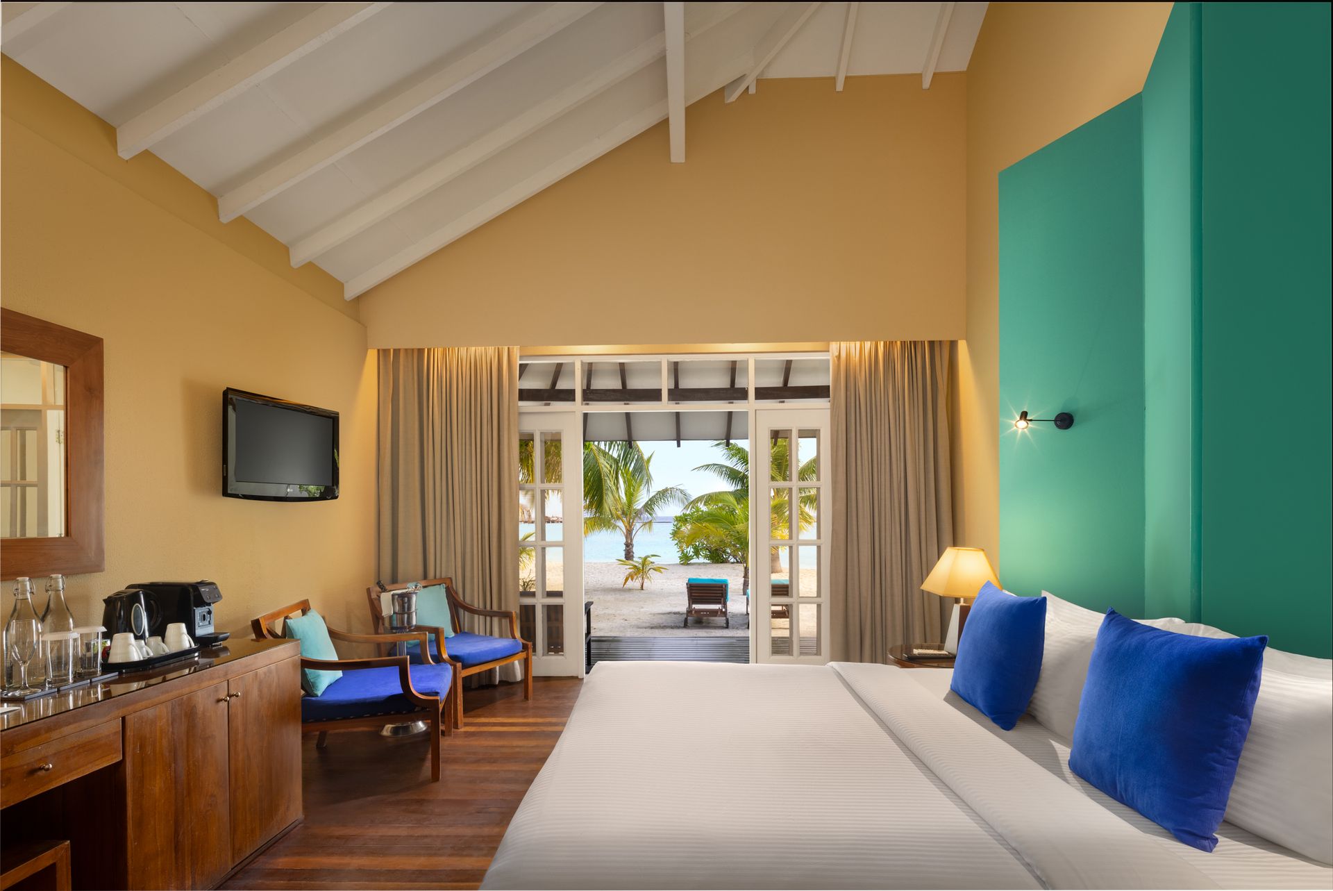 Two-Bedroom Family Beach Villa-bedroom 2_interior_Adaaran Select Meedhupparu_Conch Holidays
